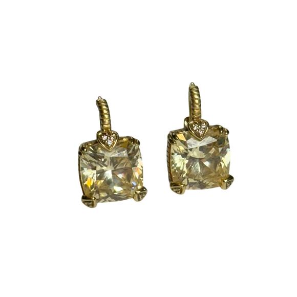 JUDITH RIPKA 18K Yellow Gold Lola Yellow Crystal & Diamond Earrings - Picture 6 of 16